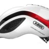 ABUS GameChanger White Red Casque Aéro -Vélos Série Boutique abus gamechanger white red casque aero