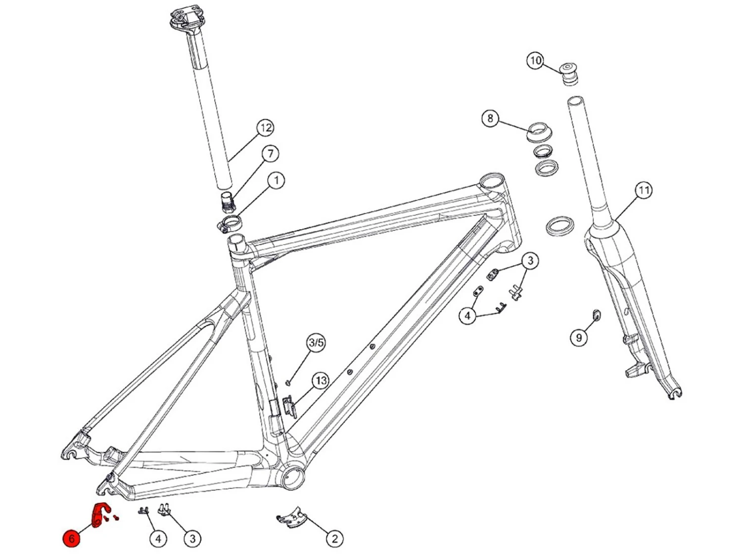 BMC Dropout 37 Patte De Dérailleur 212177 - Granfondo 01/ 02, Alpenchallenge 01 MY2013, CX01 4 BMC Dropout 37 Patte De Dérailleur 212177 - Granfondo 01/ 02, Alpenchallenge 01 MY2013, CX01 – Image 2
