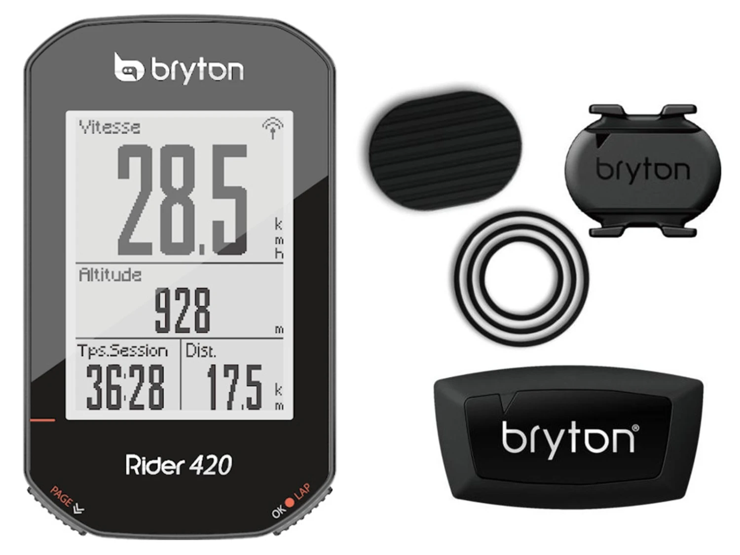 BRYTON GPS Rider 420T + Ceinture Cardio + Capteur Cadence 3 BRYTON GPS Rider 420T + Ceinture Cardio + Capteur Cadence