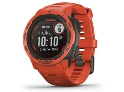 GARMIN Instinct Solar Rouge Feu Standard Edition Montre Connectée GPS