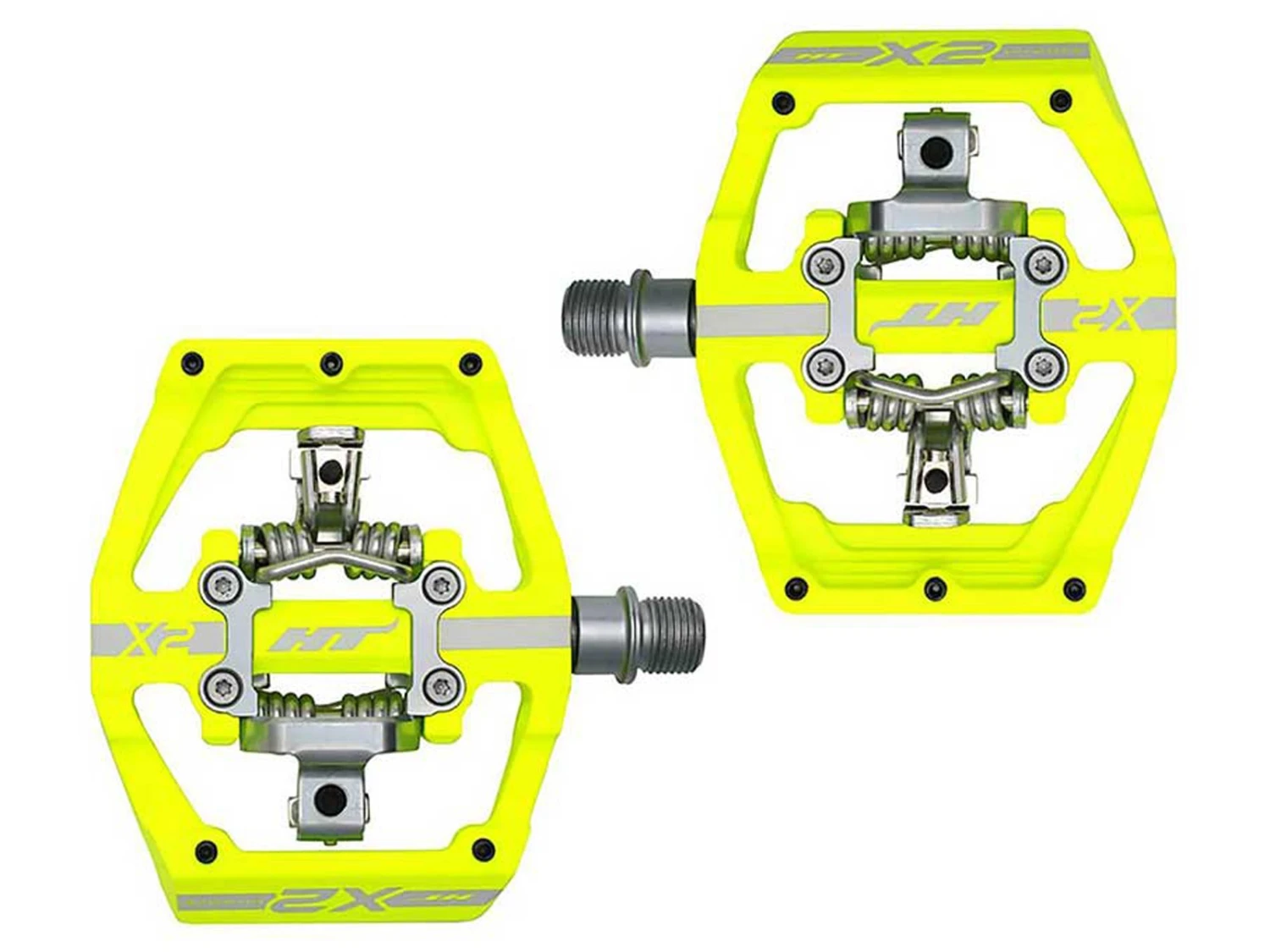 HT Components Pédales Automatiques BMX Race X2 SX Jaune Fluo 3 HT Components Pédales Automatiques BMX Race X2 SX Jaune Fluo
