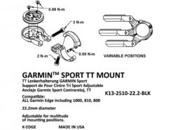 K-EDGE Mount Support GPS Garmin Sport TT -Vélos Série Boutique k edge mount support gps garmin sport tt 3