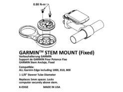 K-EDGE Support Potence Garmin -Vélos Série Boutique k edge support potence garmin 3