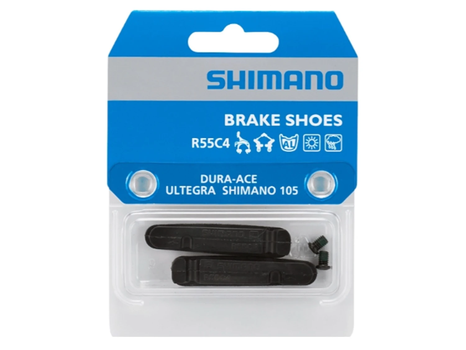 SHIMANO R55C4 Patins De Frein Dura-Ace 9000 Ultegra 105 - Aluminium 4 SHIMANO R55C4 Patins De Frein Dura-Ace 9000 Ultegra 105 - Aluminium – Image 2
