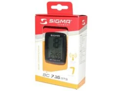 SIGMA BC 7.16 Compteur ATS Noir Sans Fil (7 Fonctions)