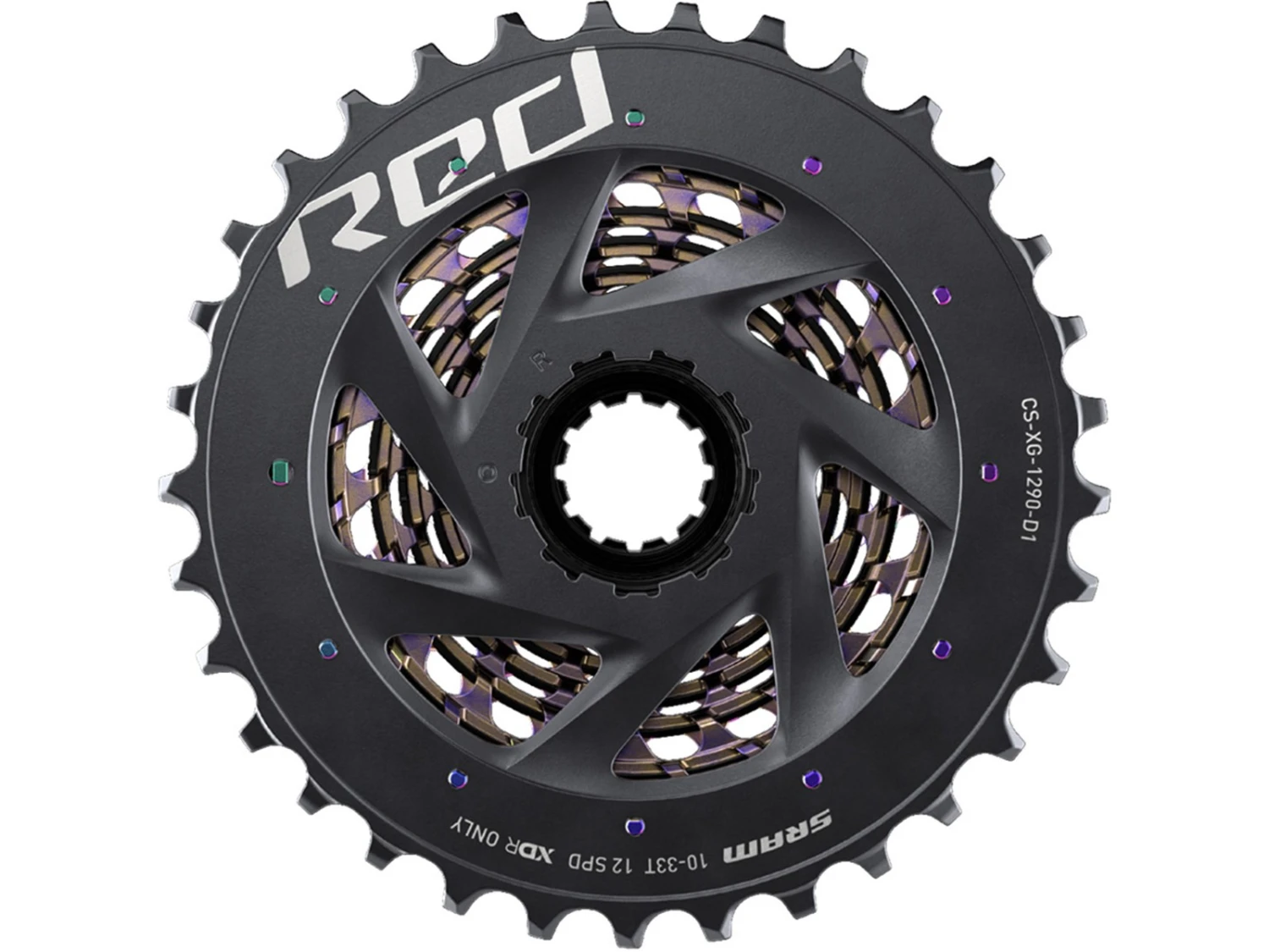 SRAM Cassette Red Rainbow XG-1290 12 Vitesses 10-33 Dents 5 SRAM Cassette Red Rainbow XG-1290 12 Vitesses 10-33 Dents – Image 3
