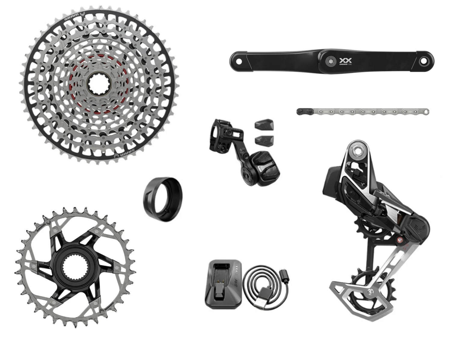 SRAM Groupe Complet XX T-TYPE EAGLE Bosch E-VTT 104 BCD 12v 36 Dents 10-52 3 SRAM Groupe Complet XX T-TYPE EAGLE Bosch E-VTT 104 BCD 12v 36 Dents 10-52