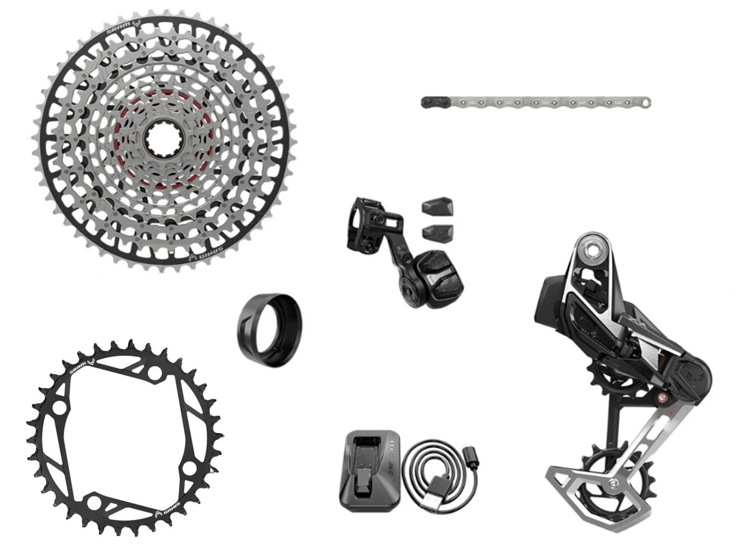 SRAM Groupe Complet XX T-TYPE EAGLE E-VTT 104 BCD 12v 36 Dents 10-52 Sans Manivelles 3 SRAM Groupe Complet XX T-TYPE EAGLE E-VTT 104 BCD 12v 36 Dents 10-52 Sans Manivelles